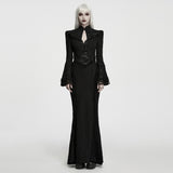 Night Owl Women's Gothic Long Dress in Black