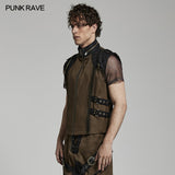 Onyx Men's Gothic Waistcoat in Coffee