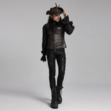 Desolate Gothic Faux Leather Waistcoat Men's