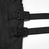 Hearse Men's Gothic Techwear Two-Way Wear Trousers in Black