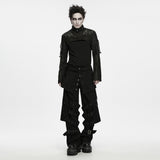 Calla Men's Gothic Cyber Tactical Pants in Black