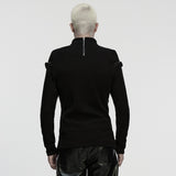 Crepuscule Gothic Faux Leather Inserts Top Men's
