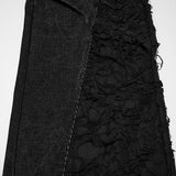 Hemlock Buckle Denim Wide Leg Baggy Trousers