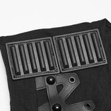 Manes Men's Punk Cyber Armor Vest in Black
