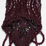 Furiosa Women's Gothic Gloves with Beading in Red