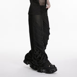 Metzengerstein Men's Punk Wide Leg Trousers in Black
