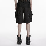 Plague Doctor Men's Gothic Shorts in Black