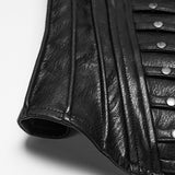 Labradorite Women's Gothic Corset with Metal in Black