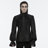Arachne Gothic Woven Ruffle Shirt Men's