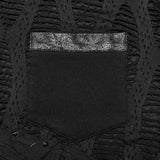 Prometheus Men's Punk Distressed Mesh Sleeve T-shirt in Black