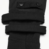 Henbane Men's Gothic Gloves with Studded Details in Black