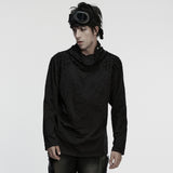 Erzulie Gothic Distressed Draped Cowl Top Men's