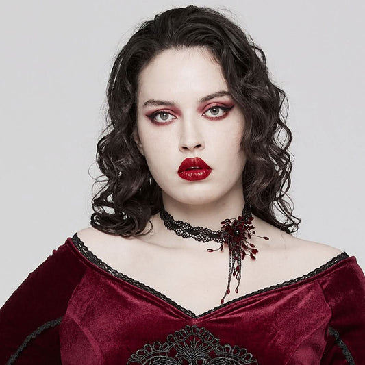 Occult Lace Choker - PunkRave