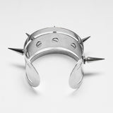 Snakeroot Women's Punk Studded Arm Cuff in Silver