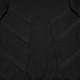 Charcoal Gothic Stretch Knit Chevron Buckle Hooded Top Men's