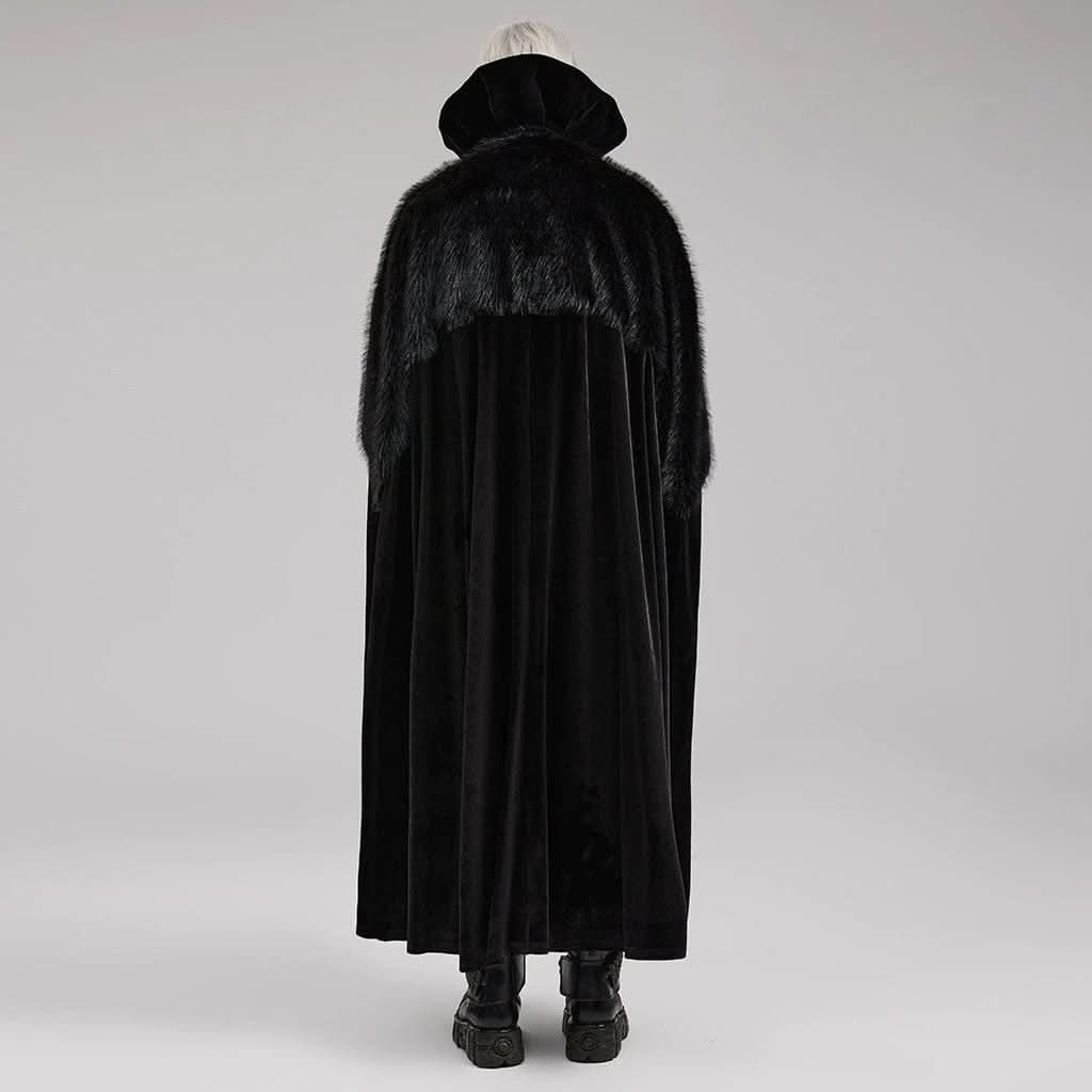 Darkened Desires Fur Collar Cape - PunkRave