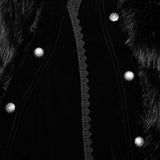 Darkened Desires Fur Collar Cape - PunkRave