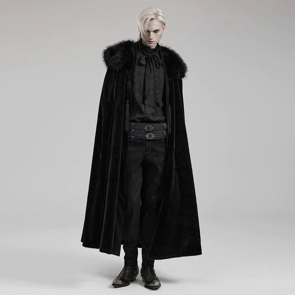 Sherpa Fur Collar Cape - PunkRave