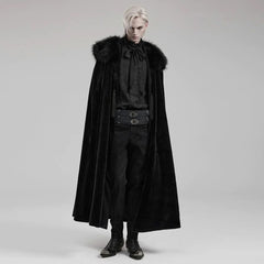 Sherpa Fur Collar Cape - PunkRave