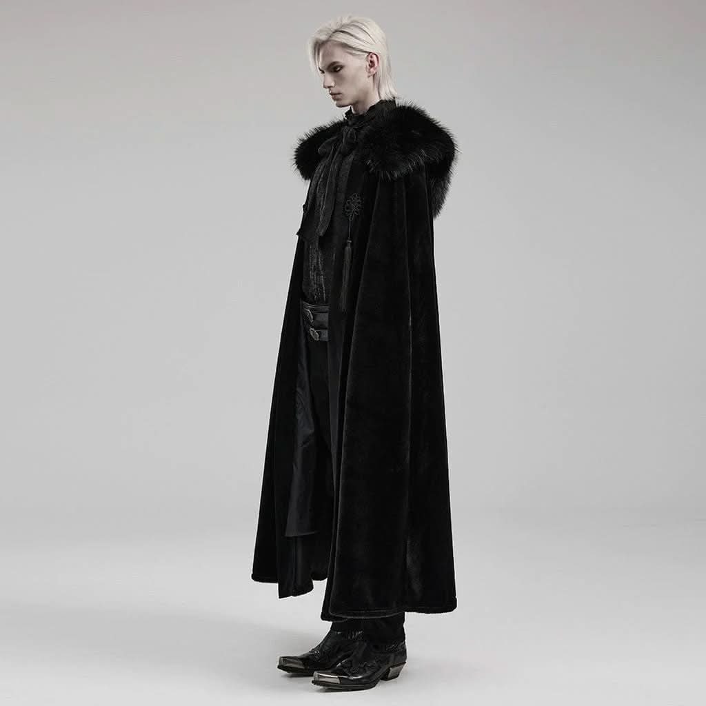 Sherpa Fur Collar Cape - PunkRave