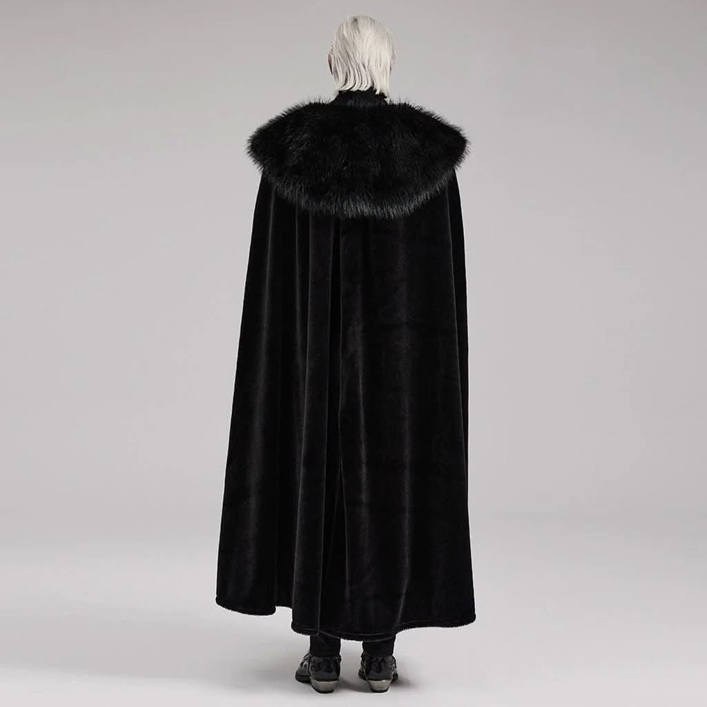 Sherpa Fur Collar Cape - PunkRave