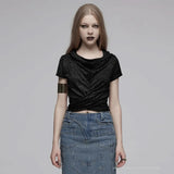 Street Rebel Cowl Neckline Tee - PunkRave