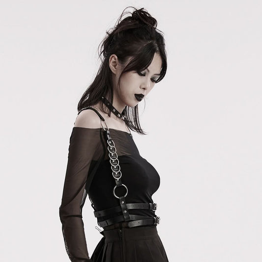 Darkwave PU Body Harness - PunkRave