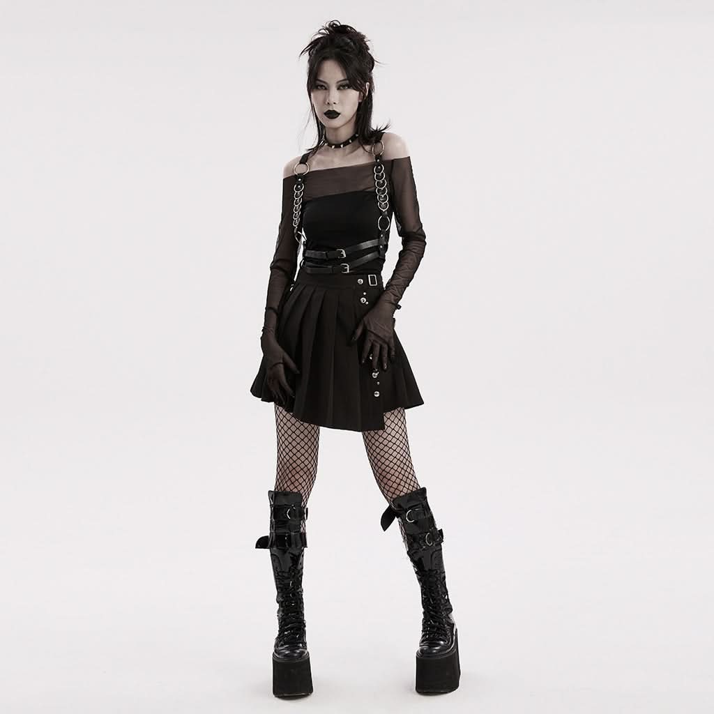 Darkwave PU Body Harness - PunkRave