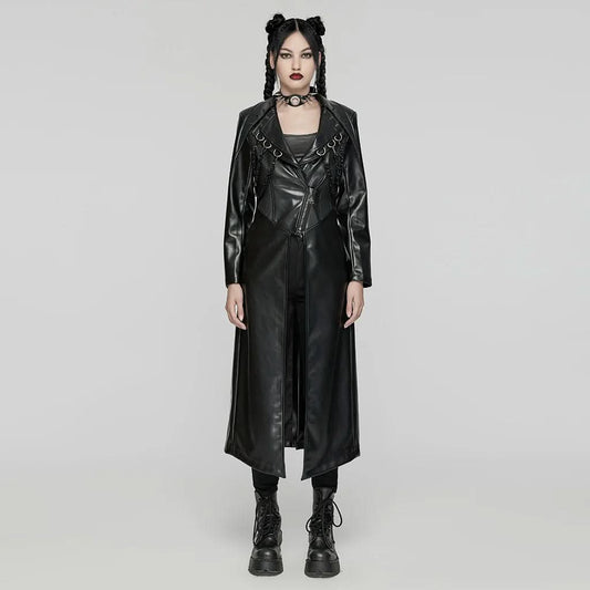 Crescendo PU Trench Coat - PunkRave