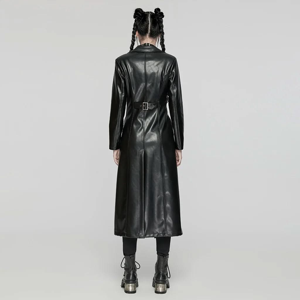 Crescendo PU Trench Coat - PunkRave