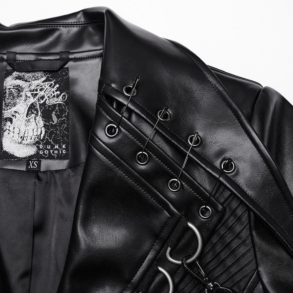 Crescendo PU Trench Coat - PunkRave