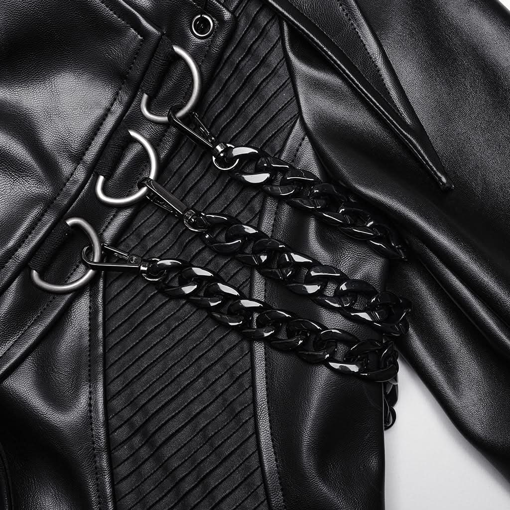 Crescendo PU Trench Coat - PunkRave