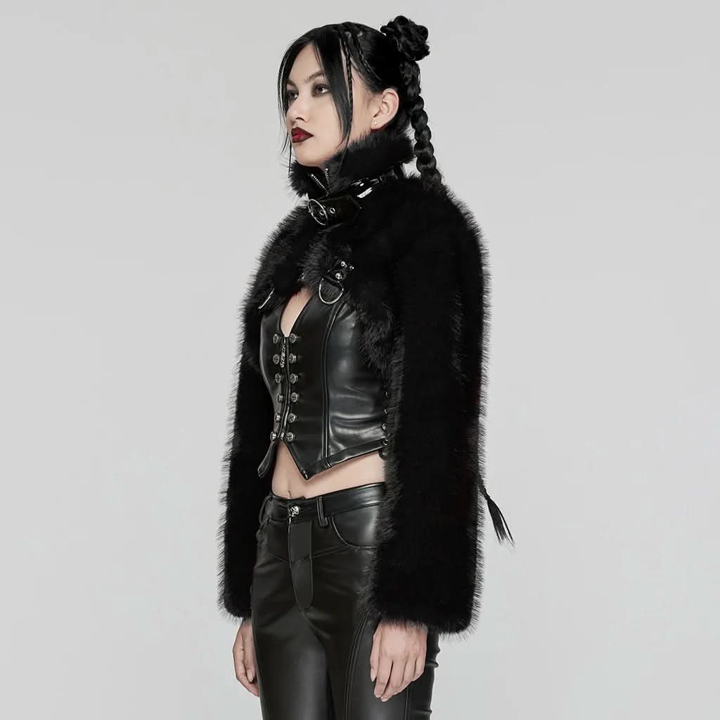 Cindralis Fur Jacket - PunkRave