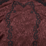 Balor Men's Gothic Jacquard Ruffle Shirt in Red