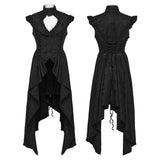 Kundry Women's Gothic Asymmetrical Vest in Black