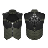 Séance Women's Gothic Waistcoat with Studded Lapels in Black