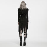 Simulacrum Women's Punk Hooded Asymmetrical Dress in Black