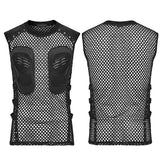 Akerbeltz Cyberpunk Fishnet Armor Plate Top Men's