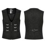Lugubrious Gothic Jacquard Napoleon Hook Waistcoat Men's