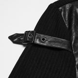 Crepuscule Gothic Faux Leather Inserts Top Men's