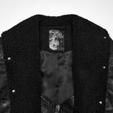 Barghest Men's Punk Chain Zipped Jacket in Black