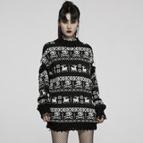 Argentea Gothic Knit Skull Sweater