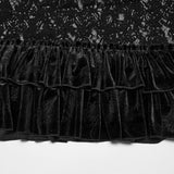 Marchesa Women's Gothic Skirt with Lace in Black