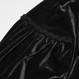 Upyr Men's Gothic Velvet Dandy Shirt in Black