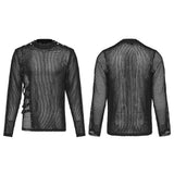 Wolfsbane Men's Gothic Mesh Longsleeve in Black