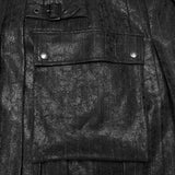 Arges Gothic Buckle Waxed Denim Kilt