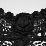 Machen Women's Gothic Bralet with Lace in Black