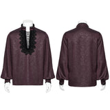 Aconite Men's Gothic Shirt in Red