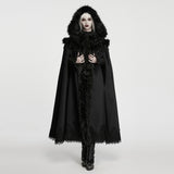 Requiem Faux Fur Trimmed Cloak