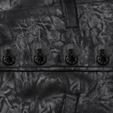 Celestia Gothic Distressed Jacquard Ruffle Shoulder Waistcoat Men's
